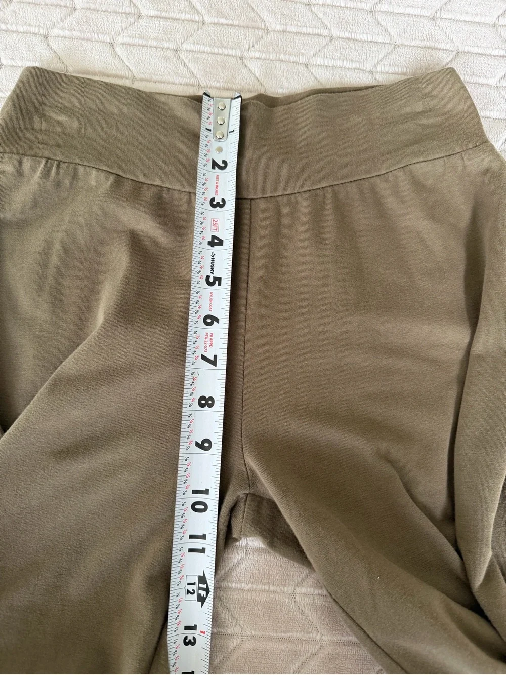 Size Small Matilda Jane Teal Blue and Olive Brown Ruffle Hem Pants